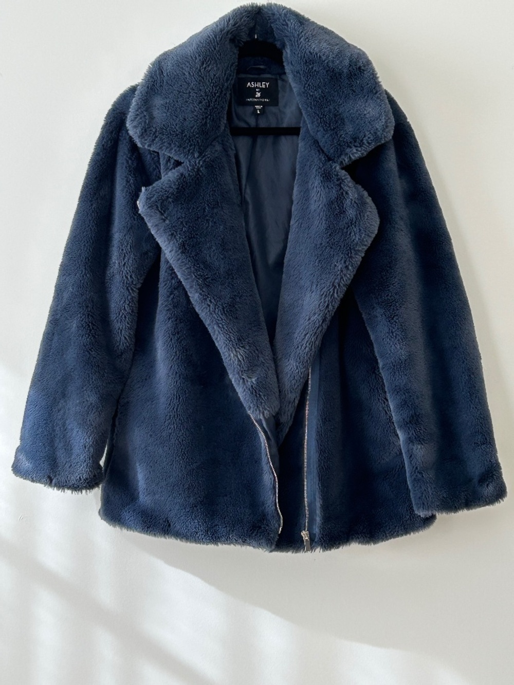 Ashley by 26 International Blue Faux Fur Coat